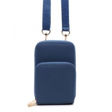 Recycled Nylon Denim Blue Phone Bag by Peace of Mind